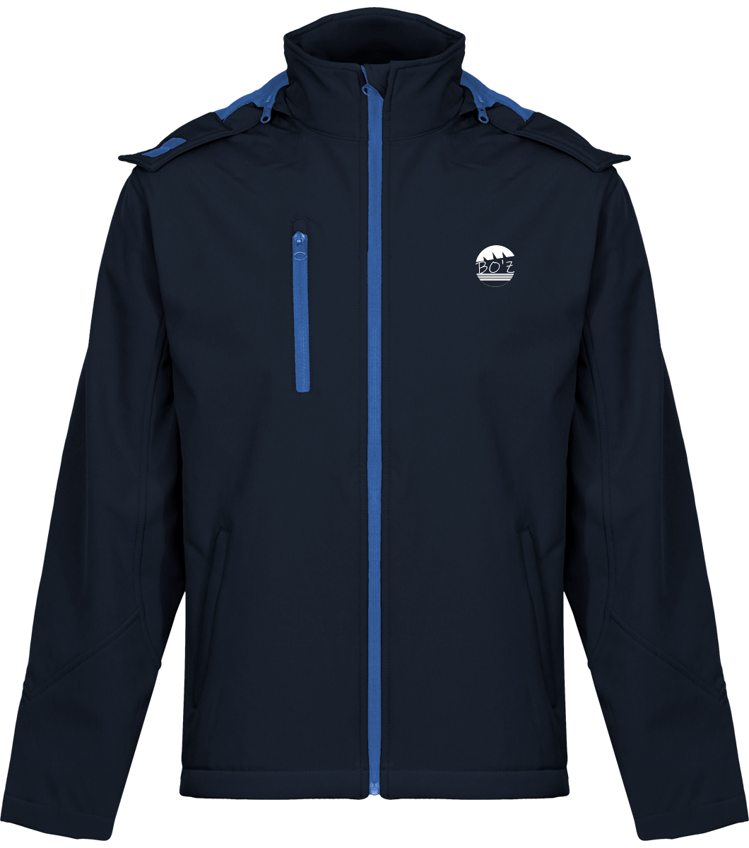 Veste Softshell à Capuche Contrastée