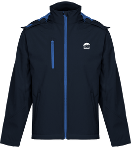 Veste Softshell à Capuche Contrastée