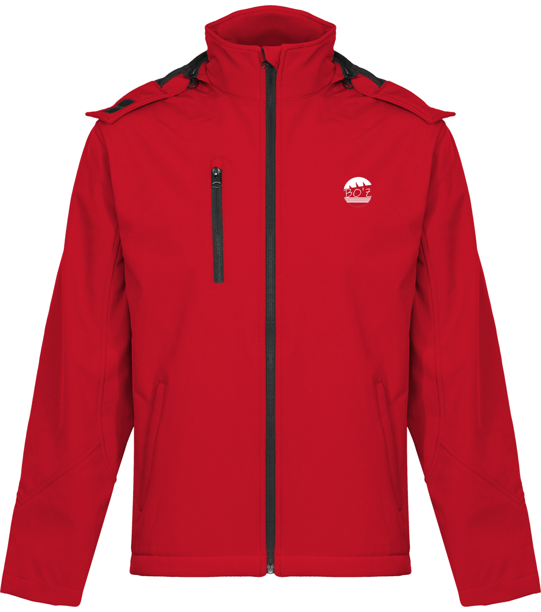Veste Softshell à Capuche Contrastée