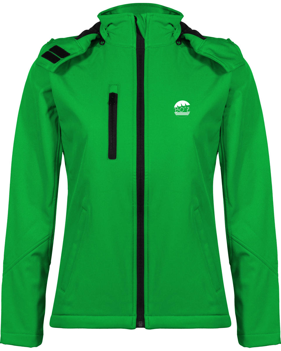 Veste Softshell Femme à Capuche Contrastée