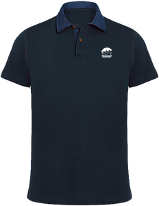 Polo Homme Col Denim