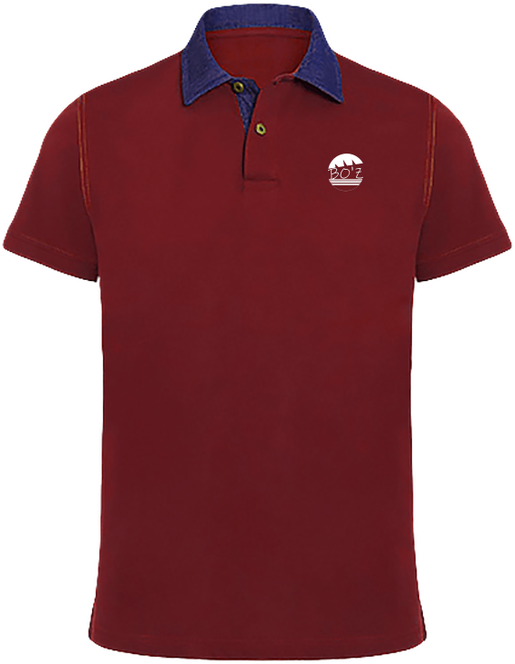 Polo Homme Col Denim