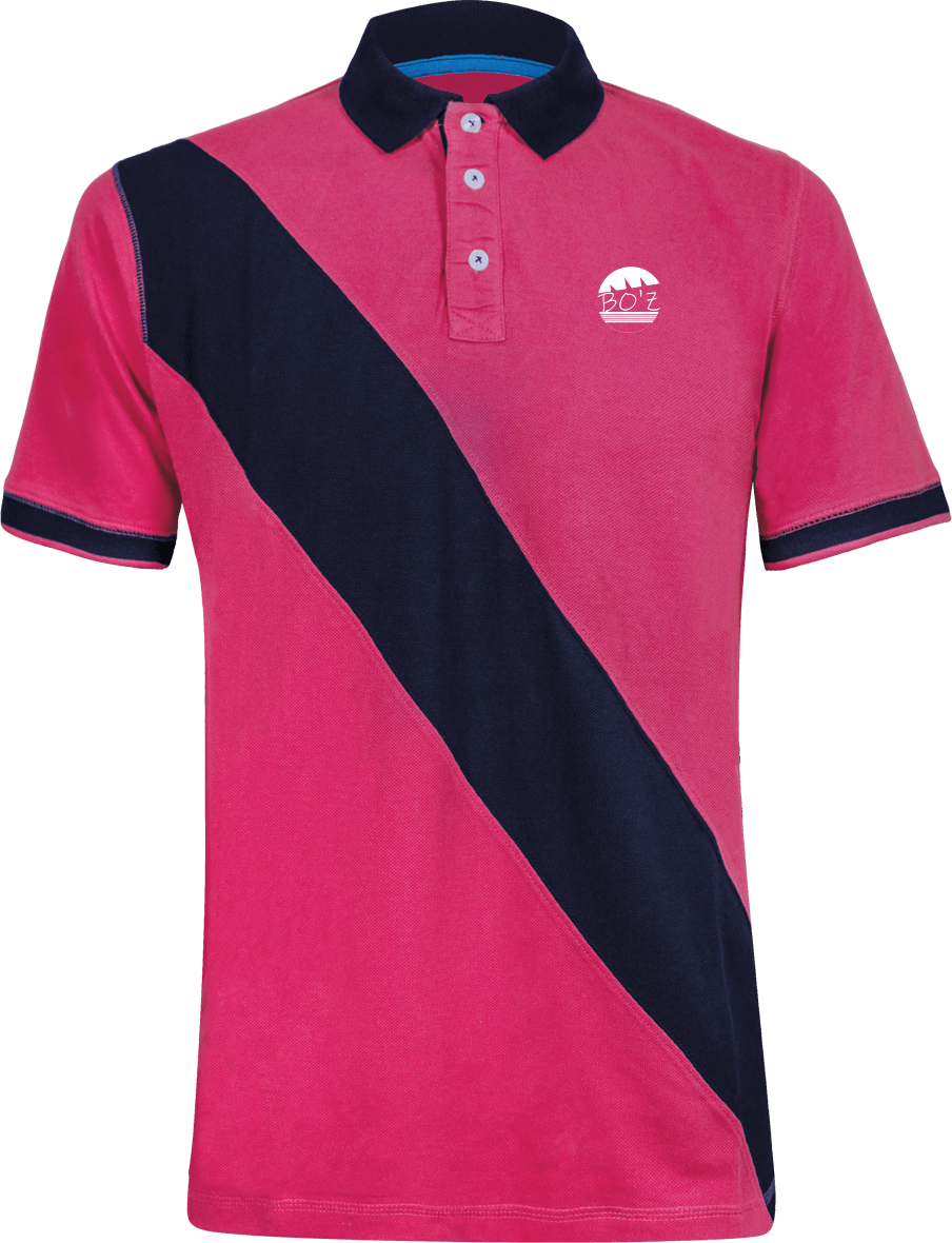 Polo à Bande Diagonale Homme