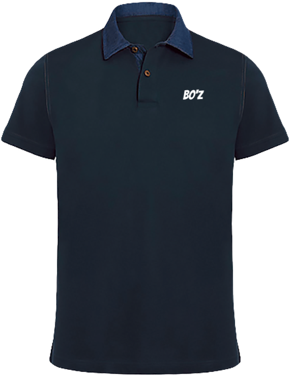 Polo Homme Col Denim