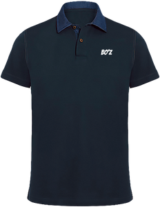 Polo Homme Col Denim