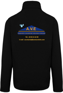 Veste Softshell Homme 2 Couches Ave flocage dos