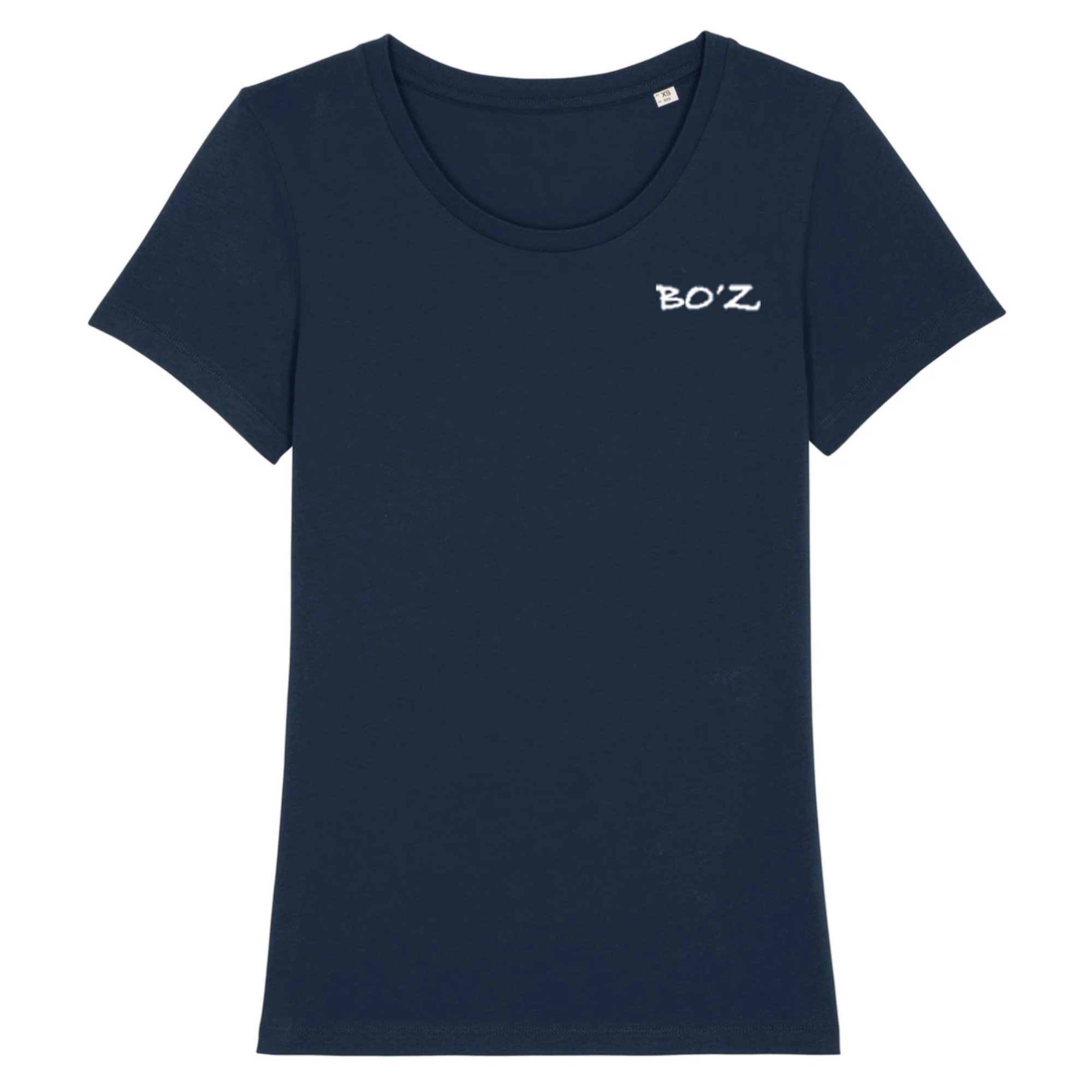 Tee shirt col rond noir/bleu marine