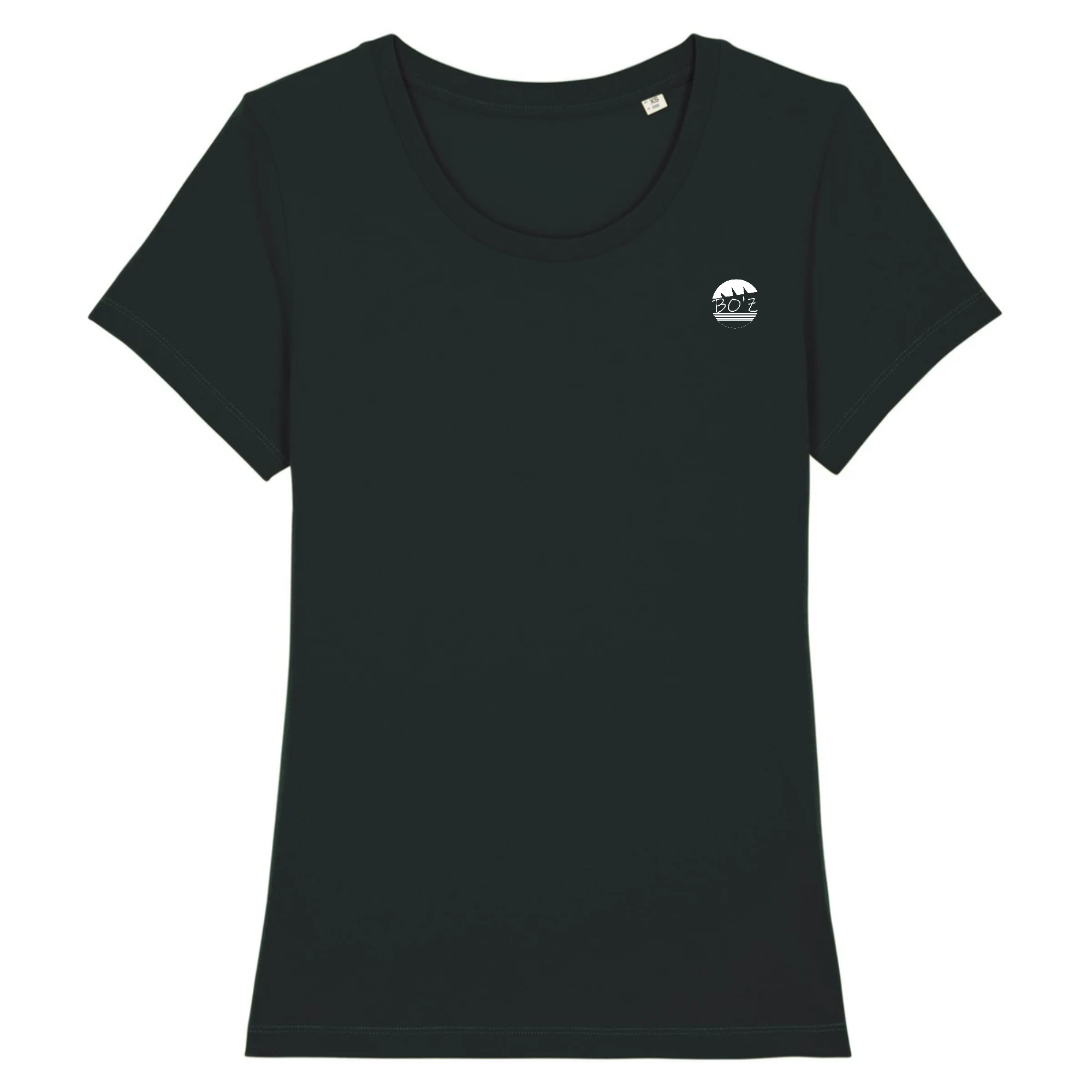 Tee shirt col rond noir/bleu marine