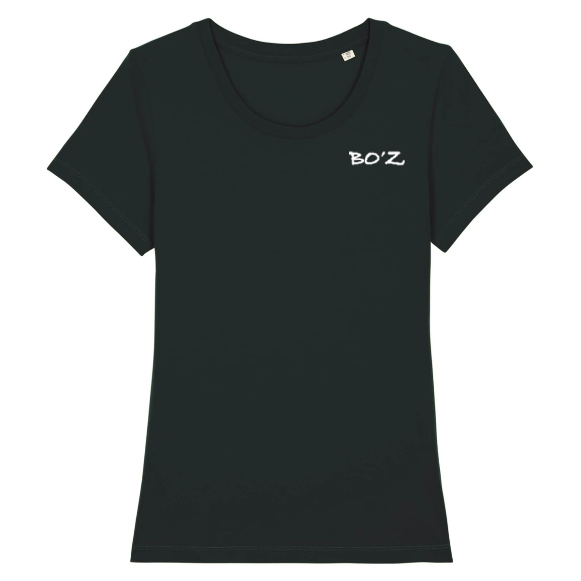 Tee shirt col rond noir/bleu marine