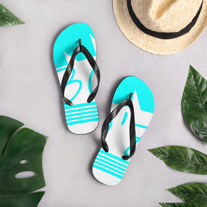 Tongs motifs turquoise
