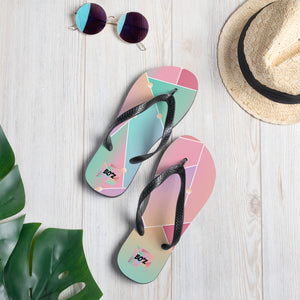 Tongs motif multicouleur