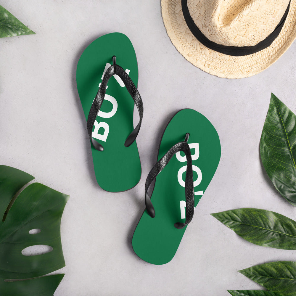 Tongs vert foncé
