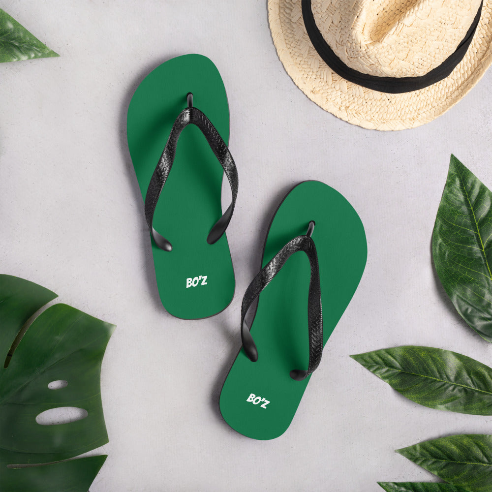 Tongs vert foncé
