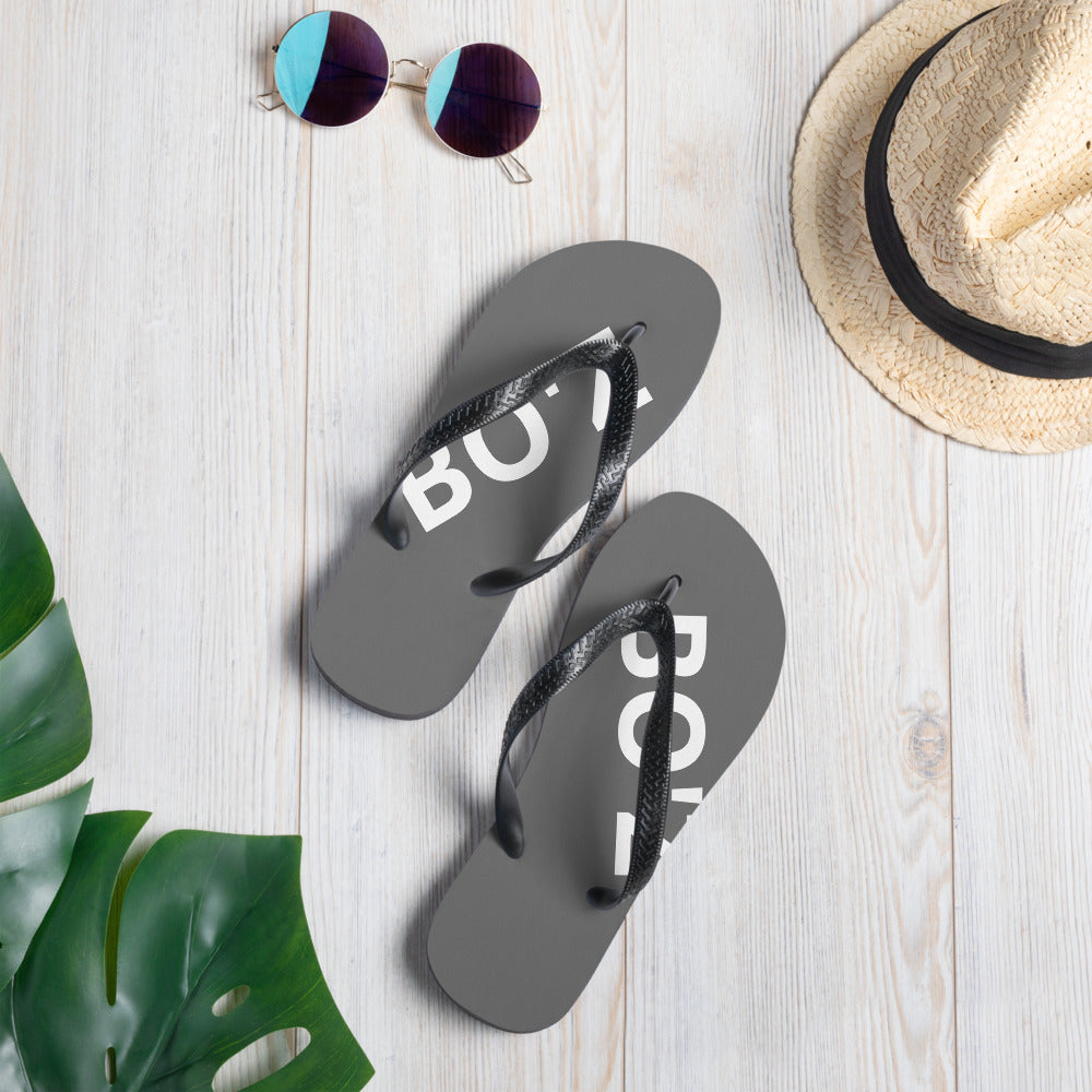 Tongs gris foncé