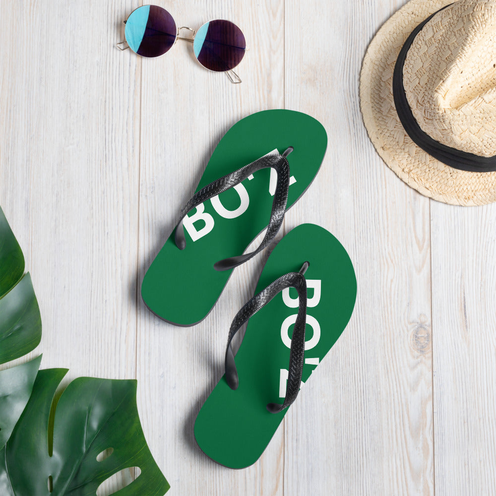 Tongs vert foncé
